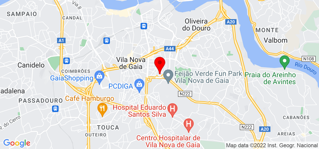 Larissa In&aacute;cio - Porto - Vila Nova de Gaia - Mapa