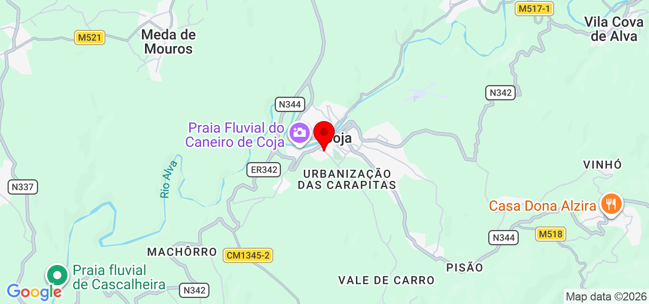 Electric waters - Coimbra - Arganil - Mapa