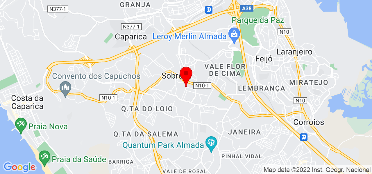 Tiago Lopes - Setúbal - Almada - Mapa
