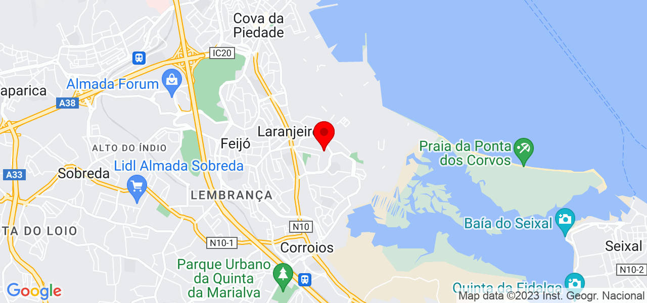 Filomena Frederico - Setúbal - Almada - Mapa
