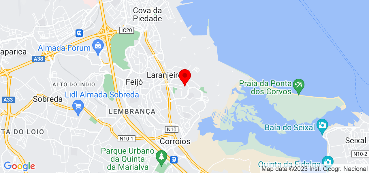 Cilene - Setúbal - Almada - Mapa