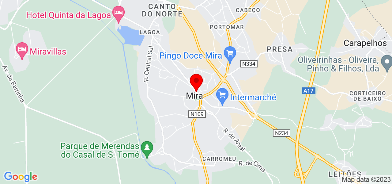 Luana Carolina - Coimbra - Mira - Mapa