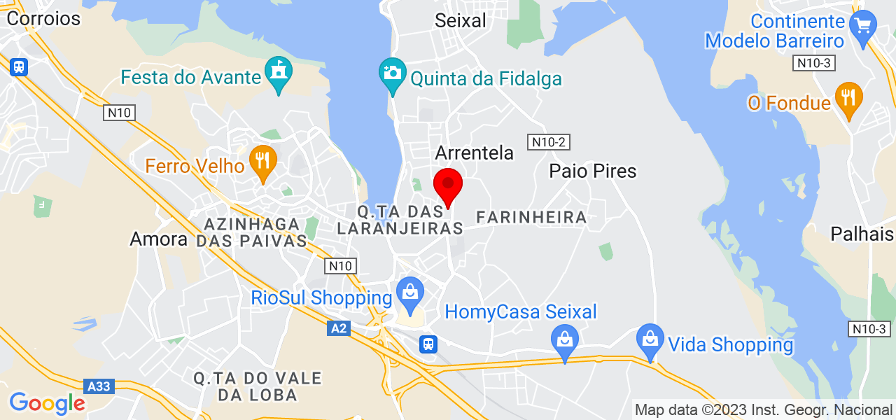 Liliana Costa - Setúbal - Seixal - Mapa