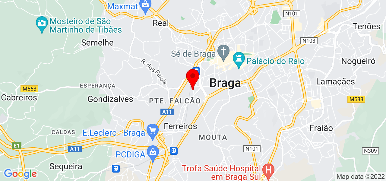 Anna Val&eacute;rio - Braga - Braga - Mapa