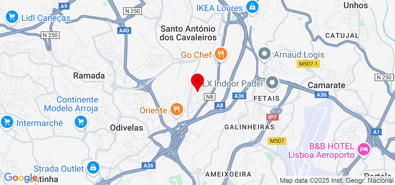 Indira de Sousa - Lisboa - Odivelas - Mapa