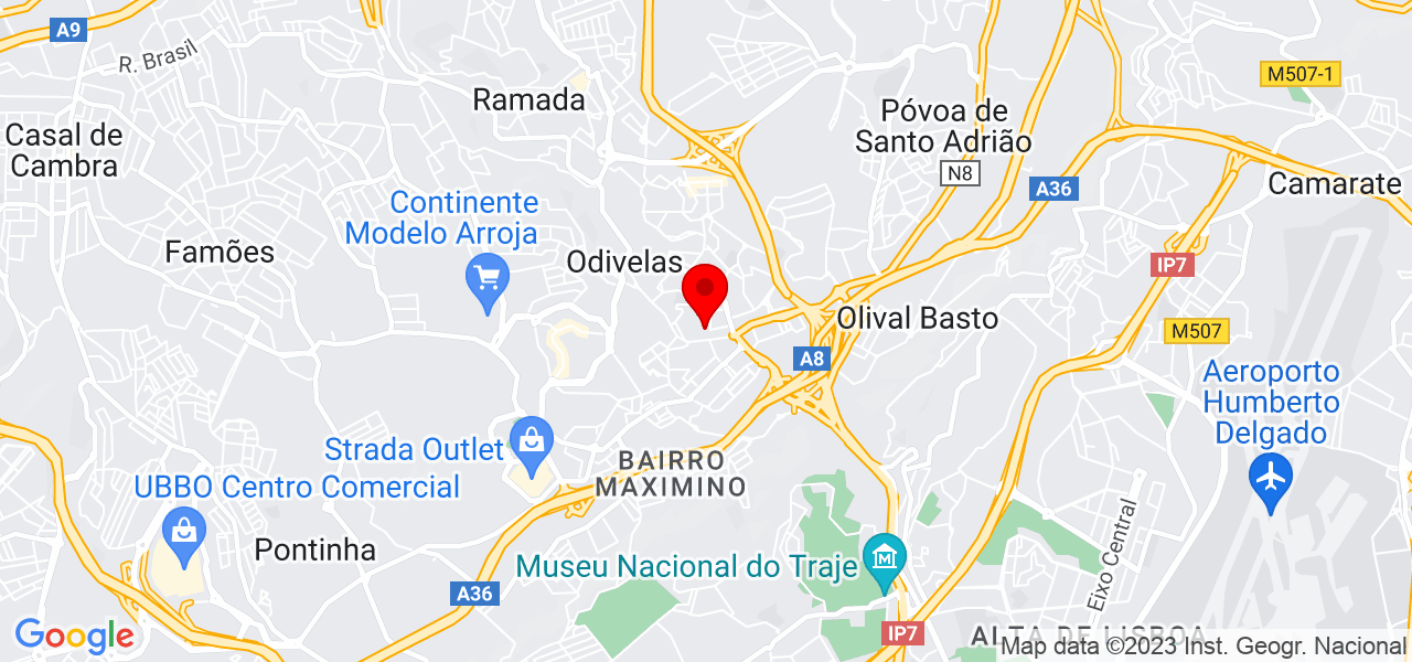 Zenilson Cabral - Lisboa - Odivelas - Mapa