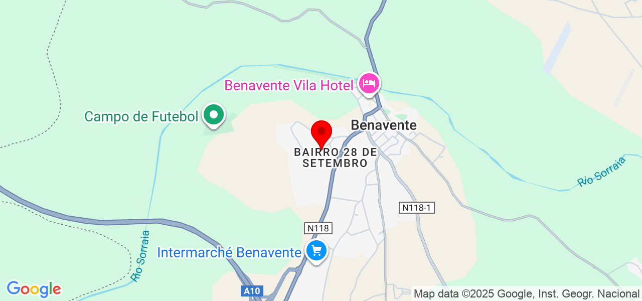 Soraya - Santarém - Benavente - Mapa