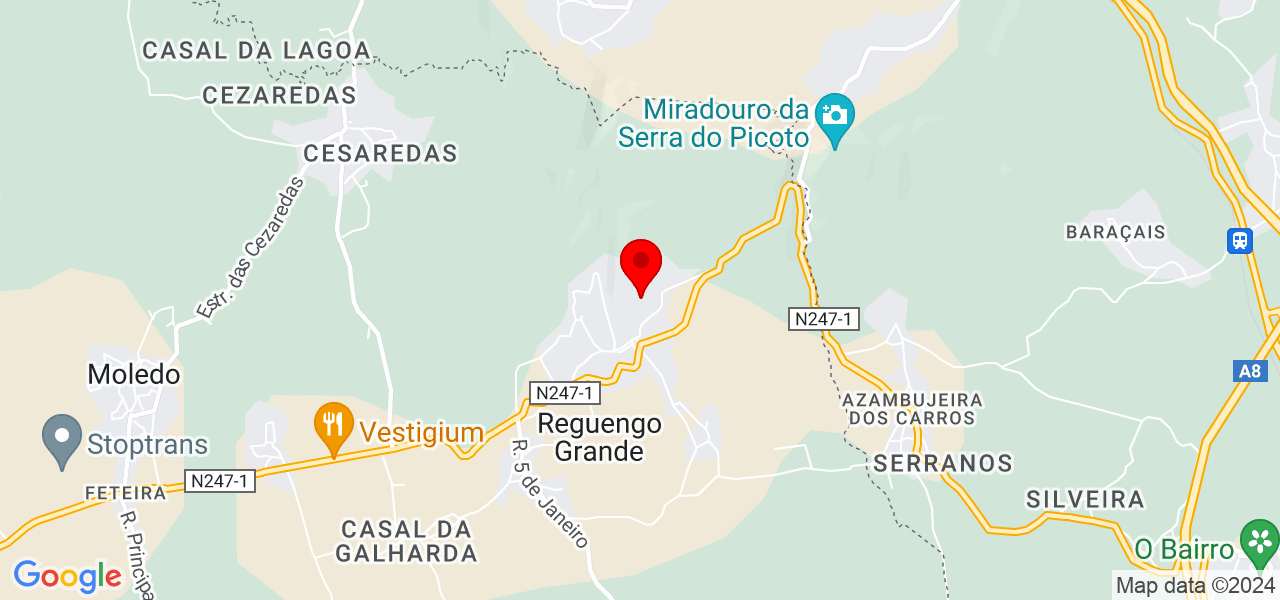Maria Railda Ricarte Papellas - Lisboa - Lourinhã - Carte