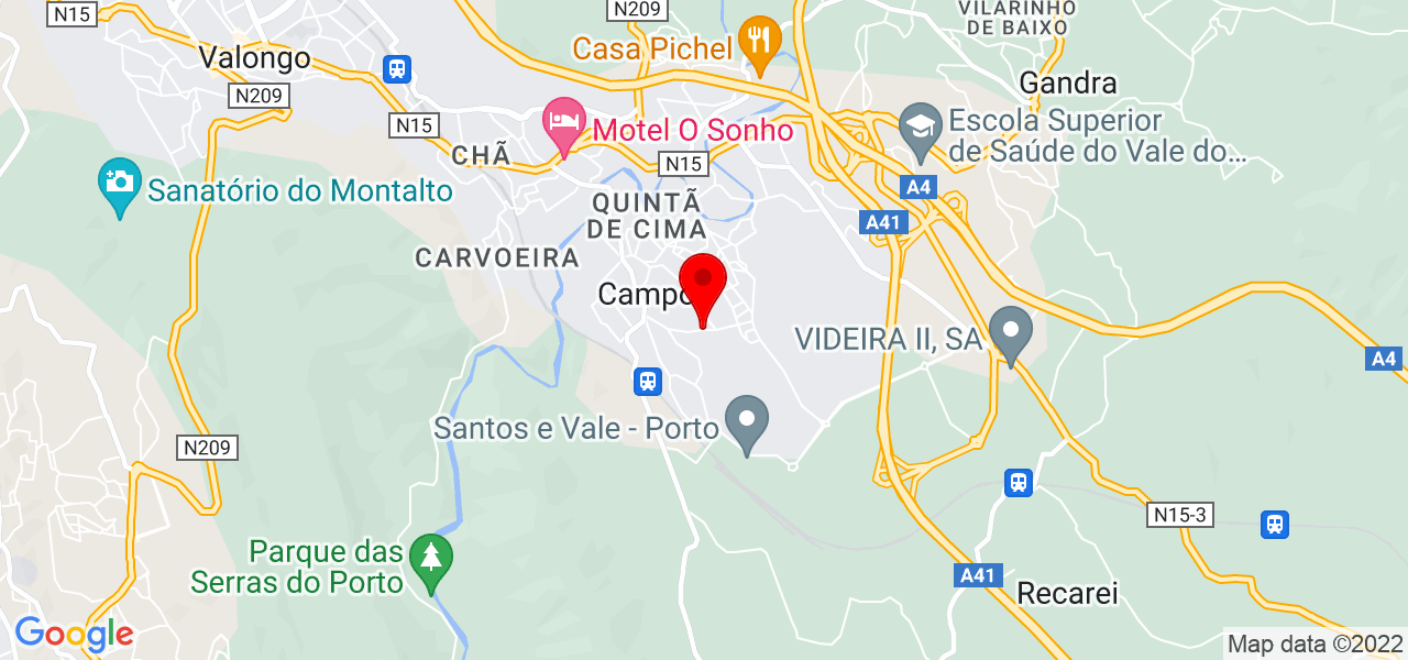 Joana Monteiro - Porto - Valongo - Map