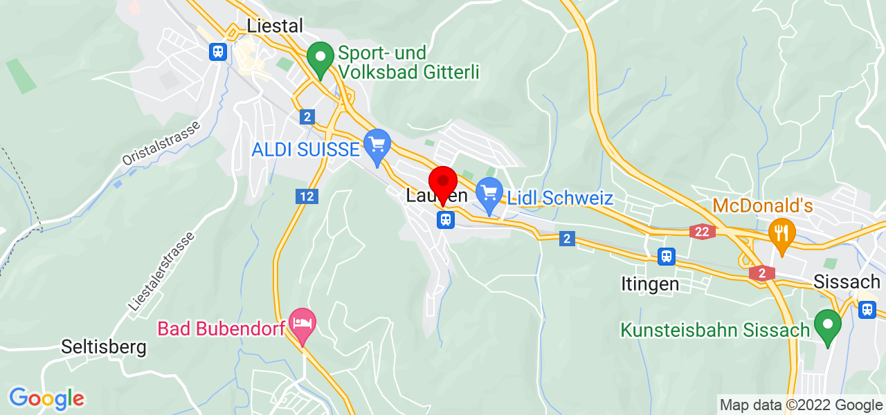 Gashi Hausdienst - Basel-Landschaft - Lausen - Karte