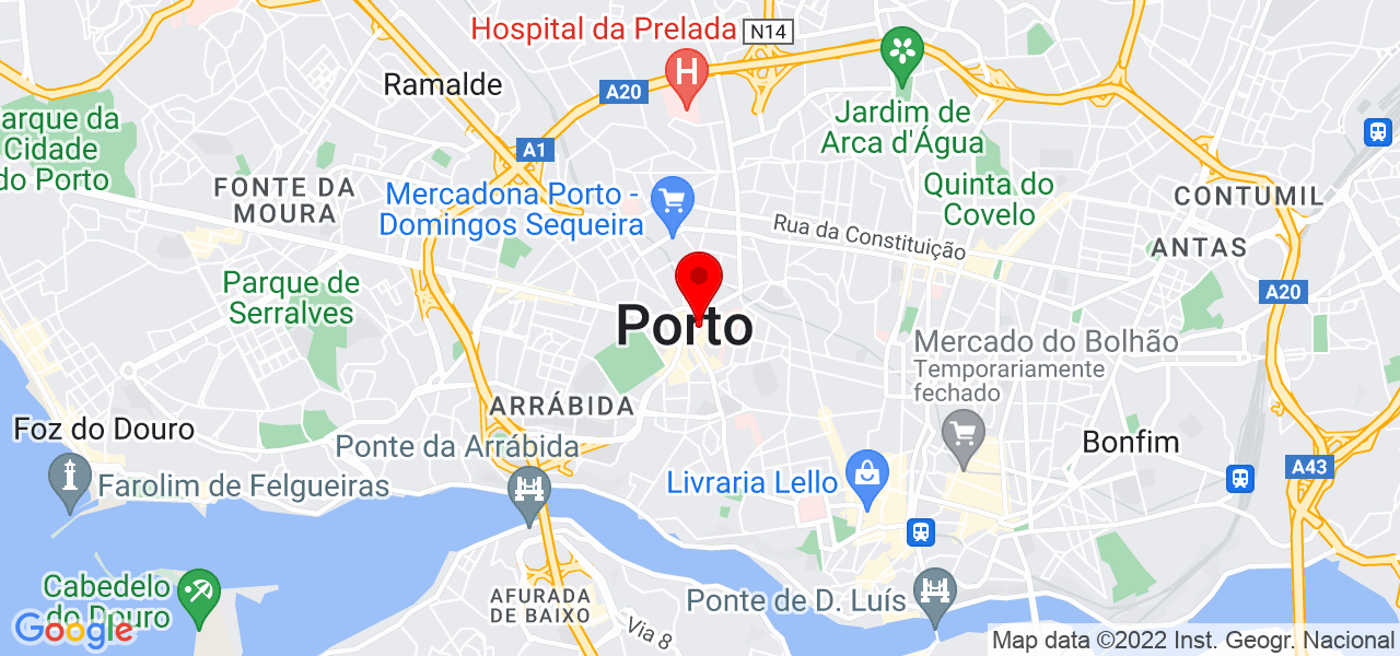 Nana Recreacoes - Porto - Porto - Mapa
