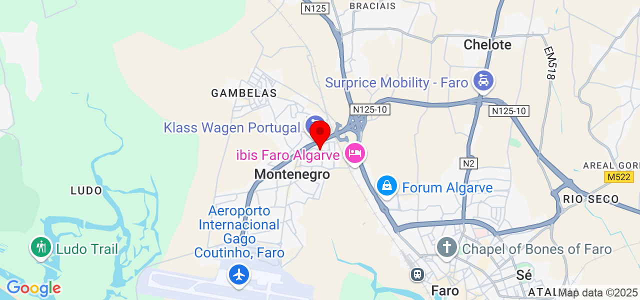 Jorge Santos (Blue Label Transfers) - Faro - Faro - Map