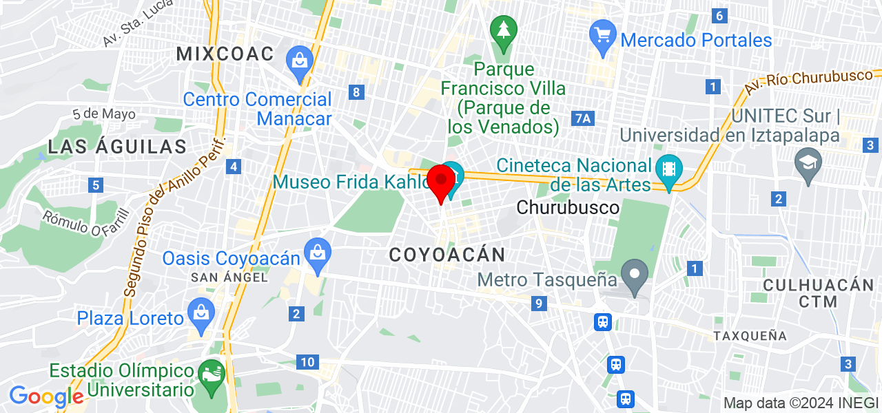 Ryan Clark - Ciudad de Mexico - Coyoacán - Mapa