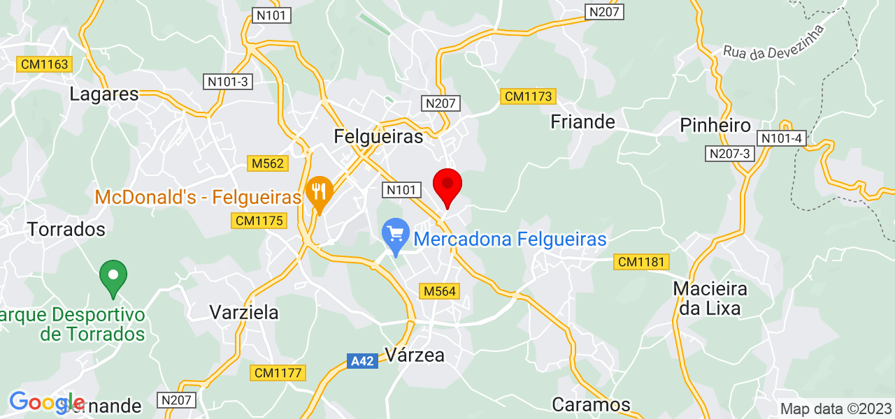 Rute Teixeira - Porto - Felgueiras - Map
