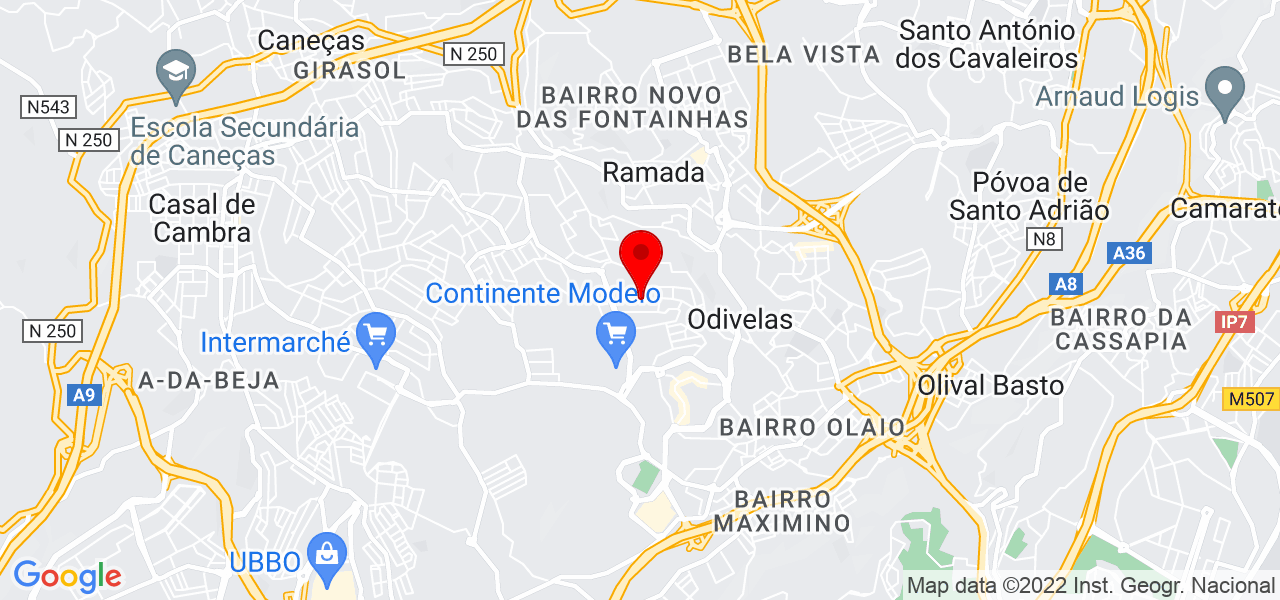 L&uacute;cia Costa Makeup - Lisboa - Odivelas - Mapa