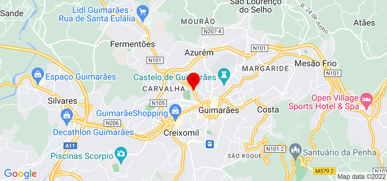 Maria Beatriz Ribeiro - Braga - Guimarães - Mapa