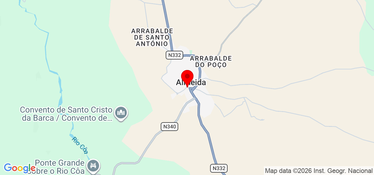 M&aacute;rio Teixeira - Guarda - Almeida - Mapa