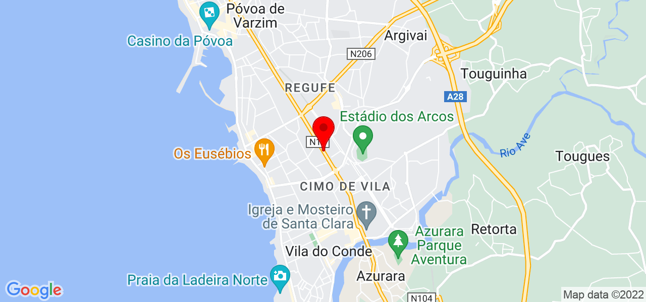 OBRAS ANT&Oacute;NIO &amp; MARAFONA - Porto - Vila do Conde - Mapa