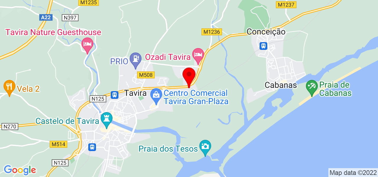 Emilia Silva - Faro - Tavira - Mapa