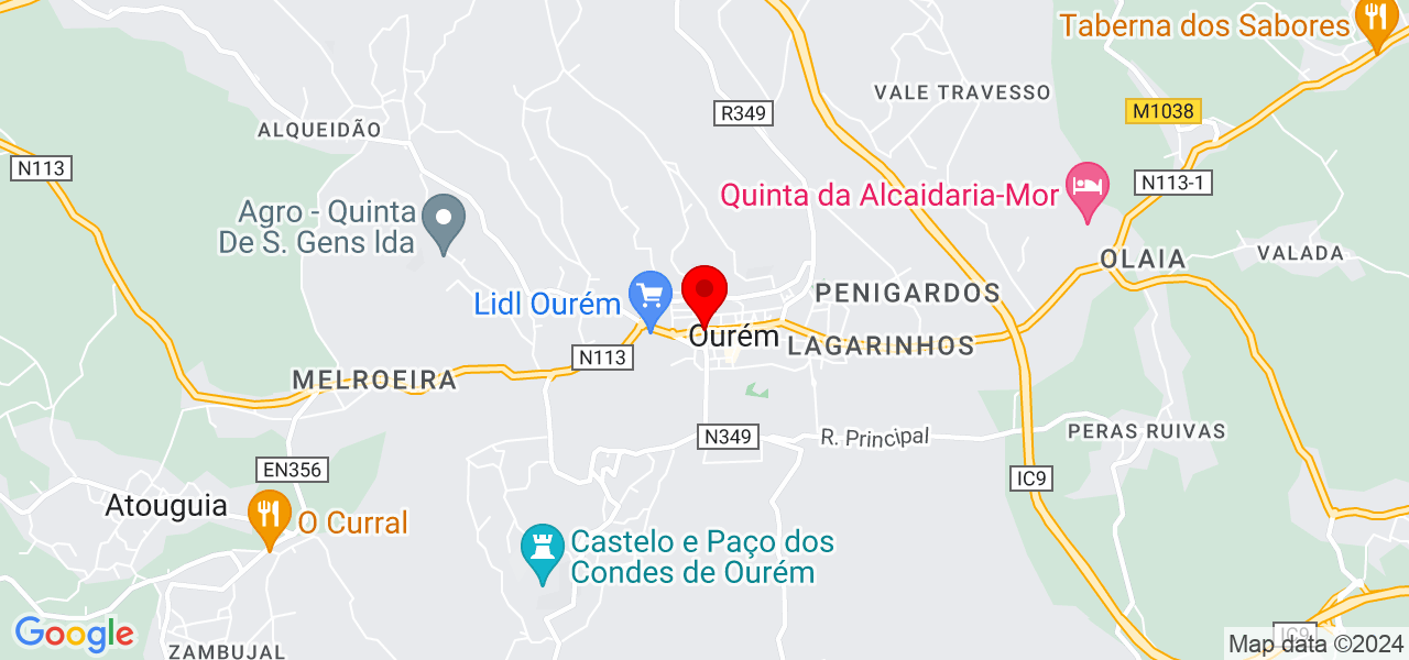Ruy S&eacute;rgio - Santarém - Ourém - Mapa