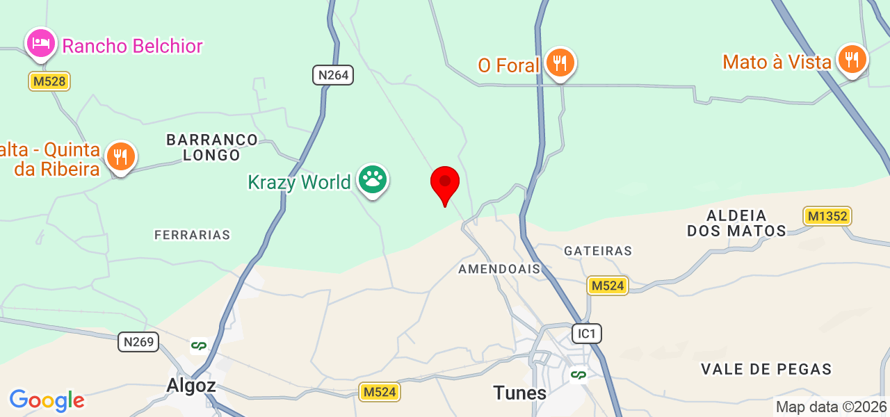 Chaves - Faro - Albufeira - Mapa