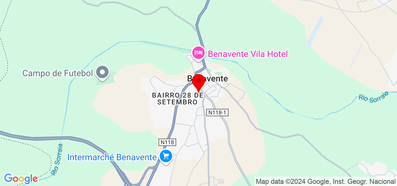 Luc&iacute;lia - Santarém - Benavente - Mapa