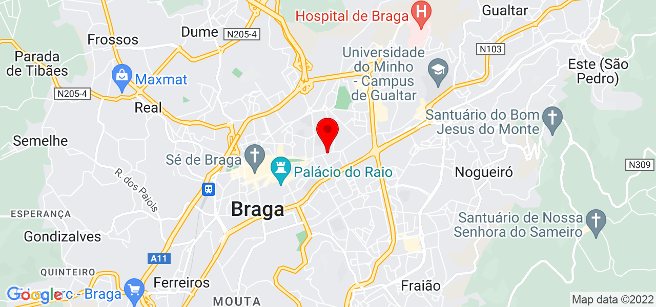 Maria de F&aacute;tima Marinho - Braga - Braga - Mapa