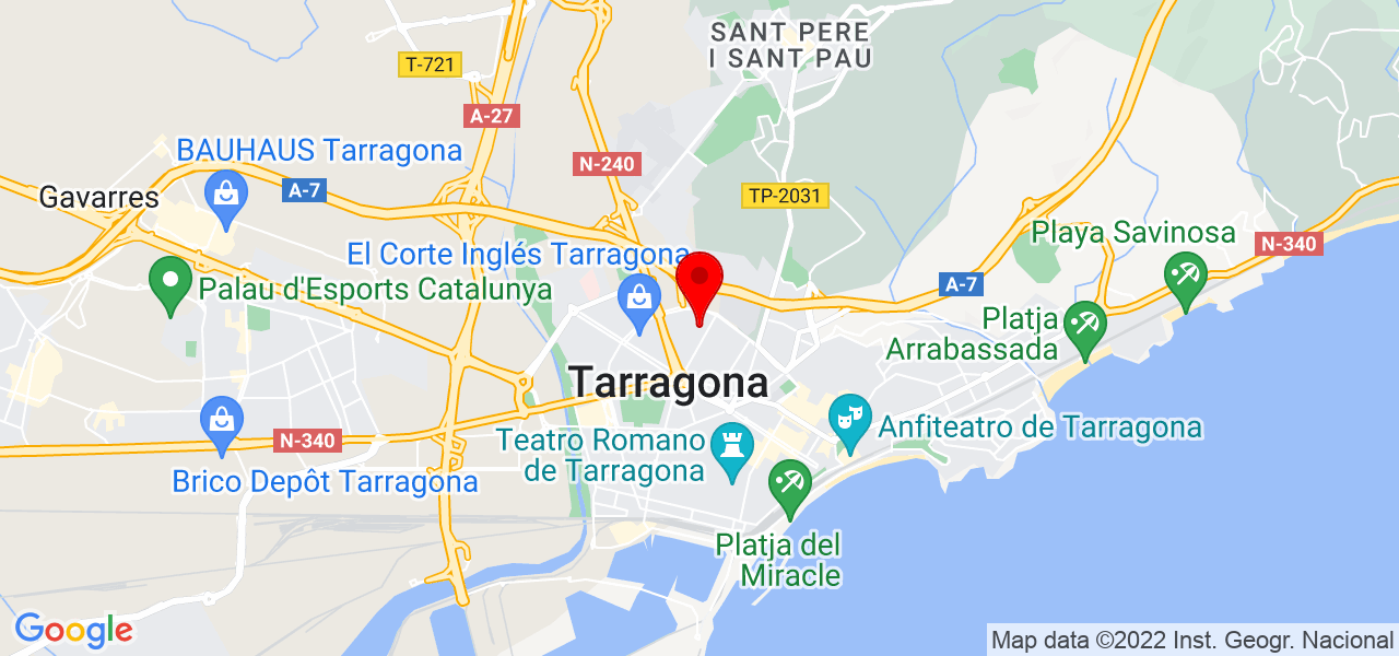 TarraCalor - Técnicos de Calderas, Calentadores y Termos - Cataluña - Tarragona - Mapa