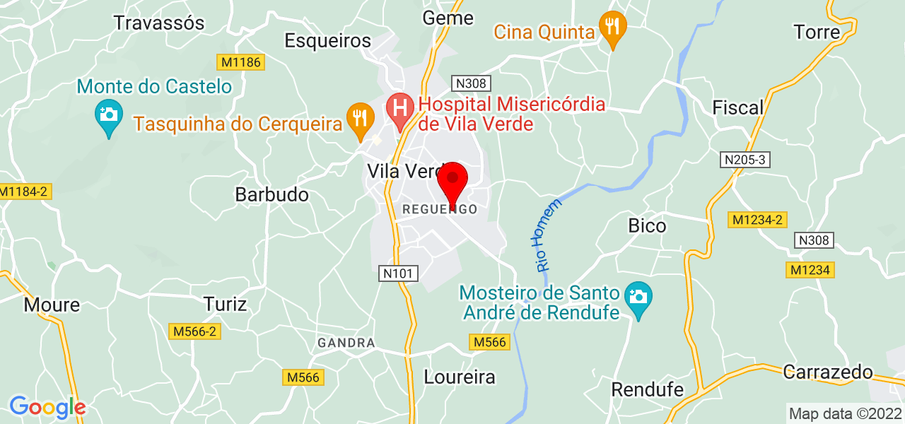 Beatriz Sert&oacute;rio - Braga - Vila Verde - Mapa