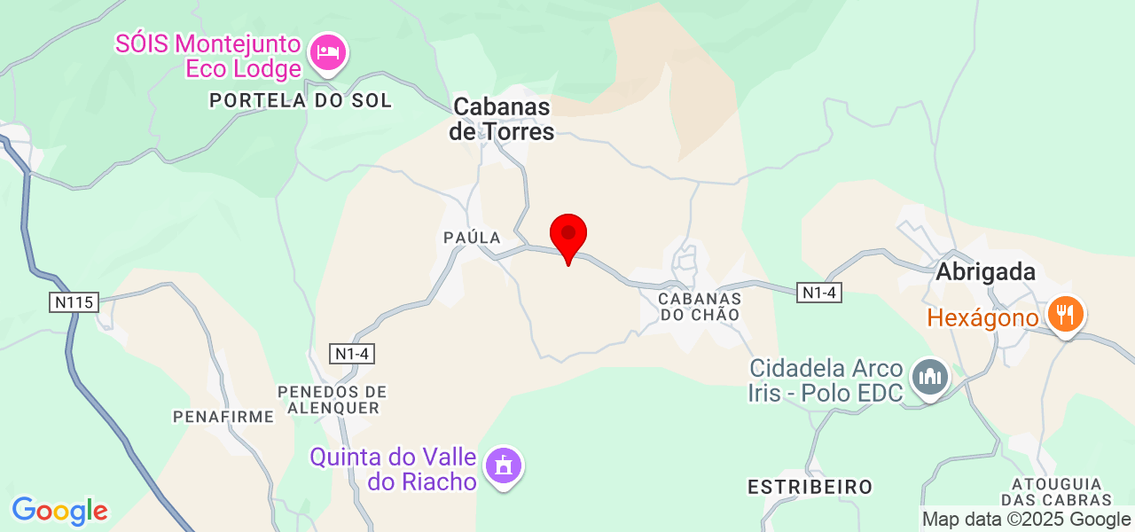 Babysitter Elisandra - Lisboa - Alenquer - Mapa