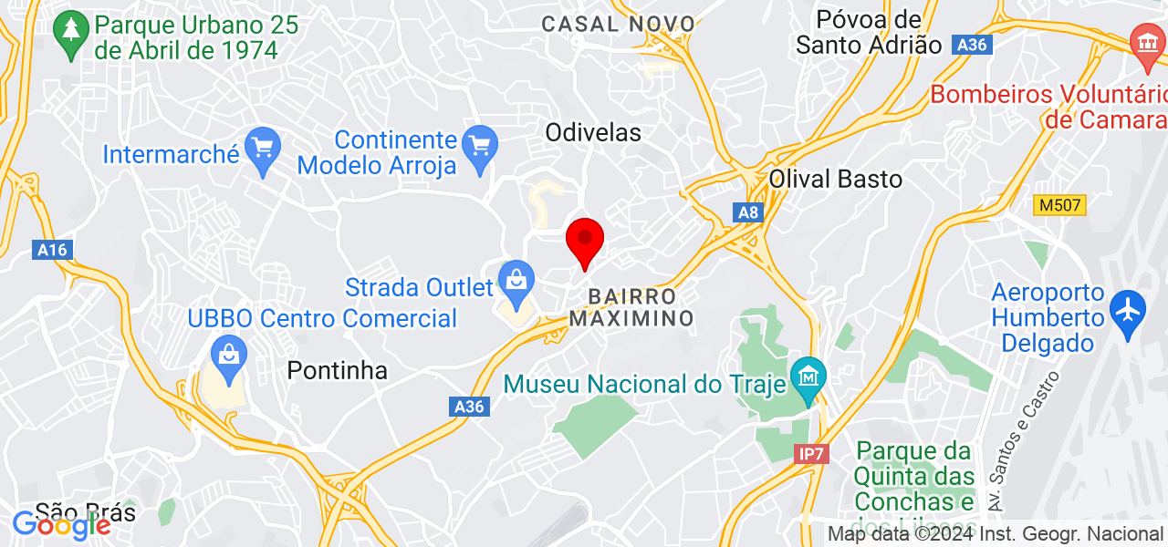 Korpus Perfeitos - Lisboa - Odivelas - Mapa