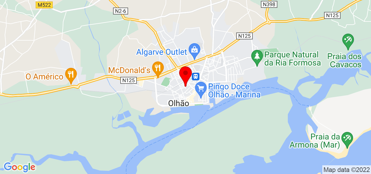 J&uacute;lia - Faro - Olhão - Mapa