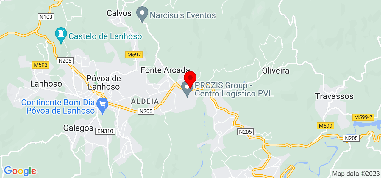 AuMigoPet - Braga - Póvoa de Lanhoso - Mapa