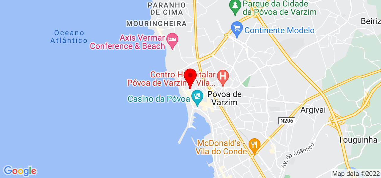 N Rodrigues - Porto - Póvoa de Varzim - Mapa