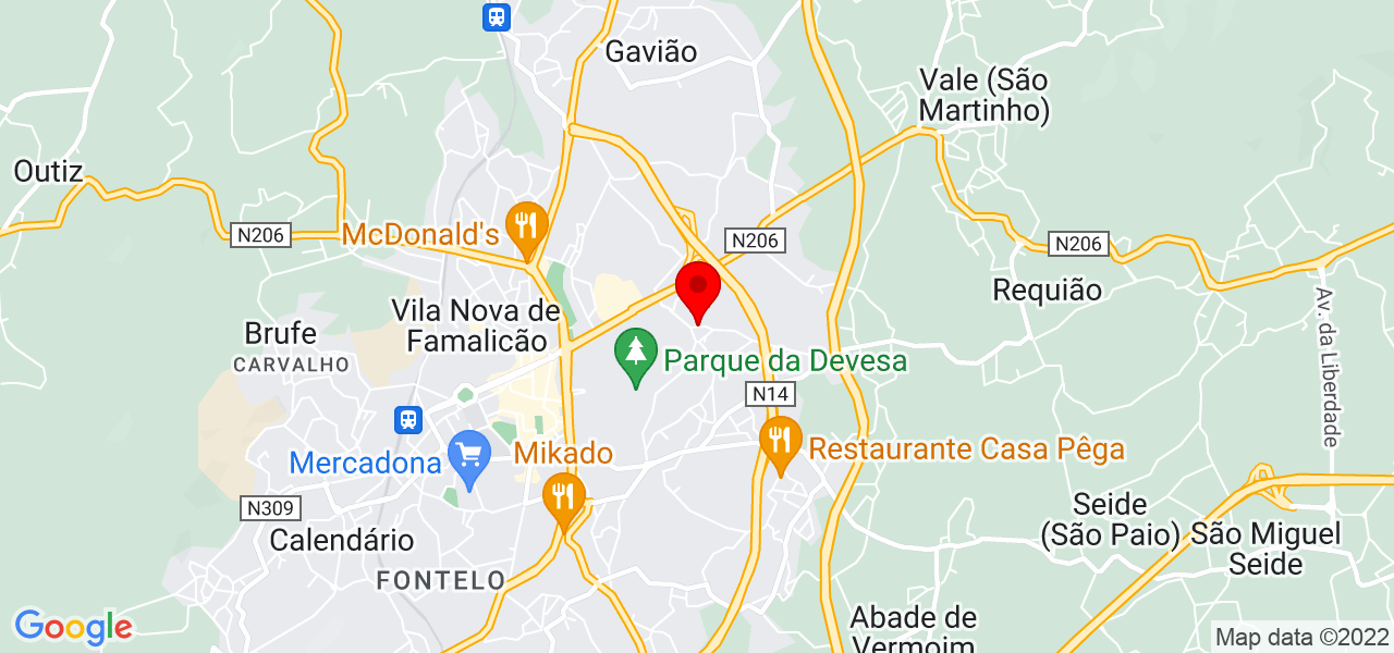 Girassol limpeza - Braga - Vila Nova de Famalicão - Mapa