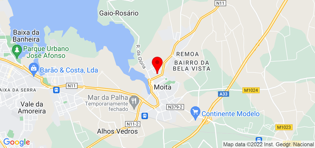 Evaldo Teixeira Junior - Setúbal - Moita - Mapa