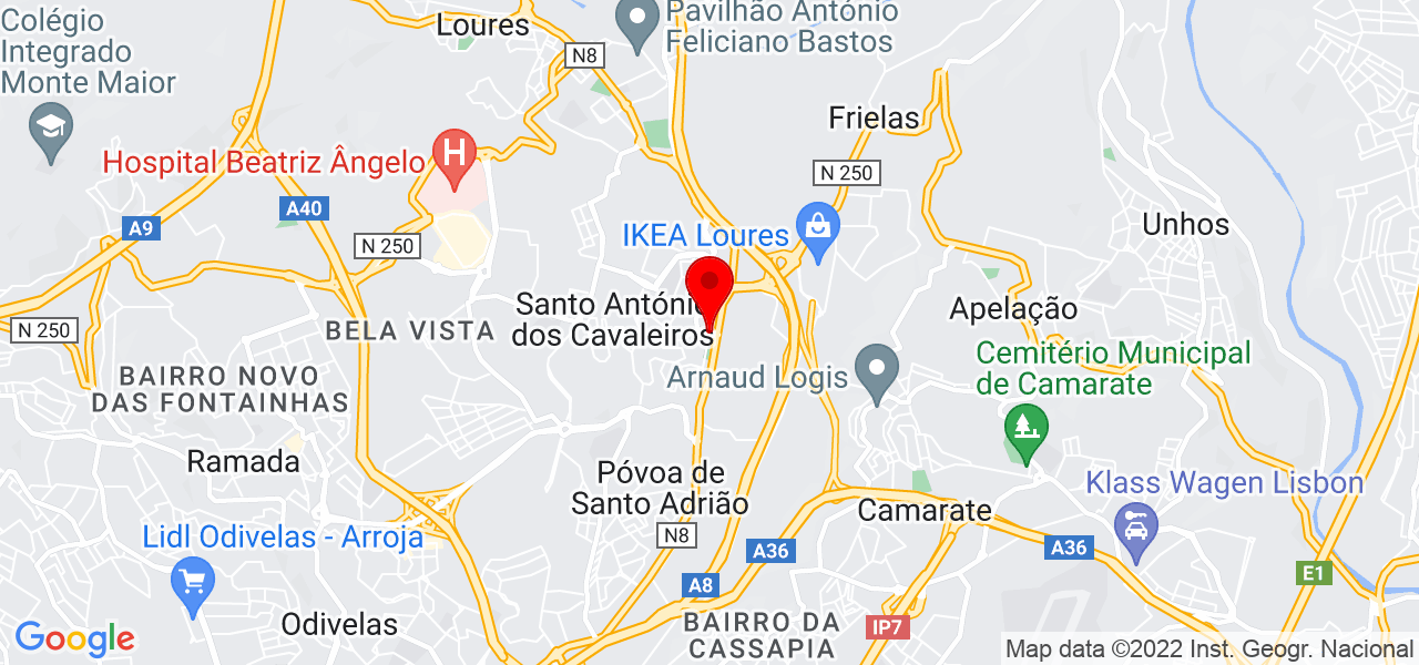 Dedicada - Lisboa - Loures - Mapa