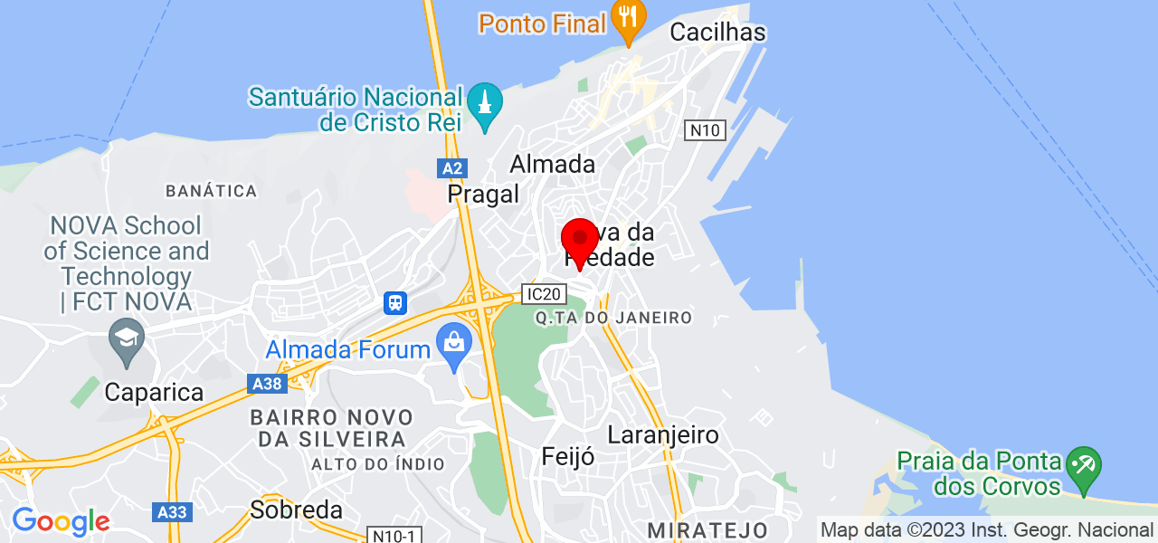 In&ecirc;s Gaspar - Setúbal - Almada - Mapa