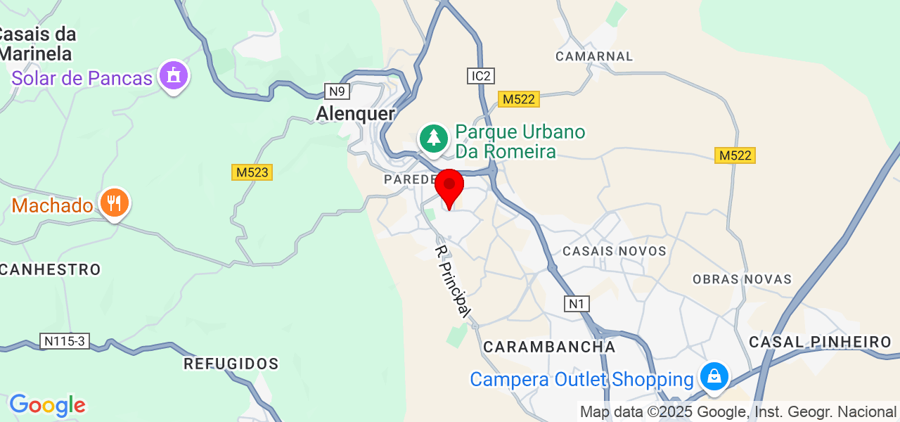 Hawria Camara - Lisboa - Alenquer - Map