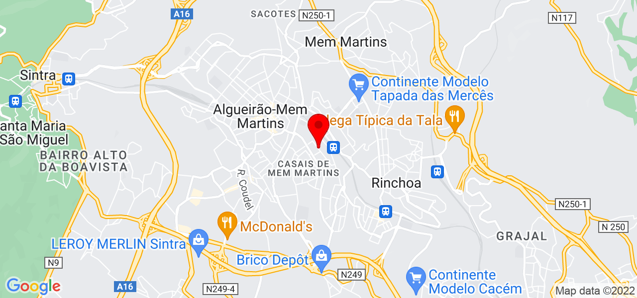 Priscila Nogueira - Lisboa - Sintra - Mapa