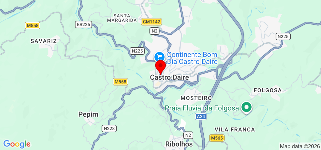 Gabriela - Viseu - Castro Daire - Mapa
