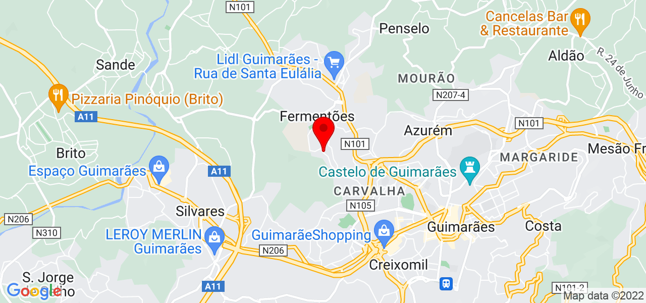 Joaquim Silva - Braga - Guimarães - Mapa