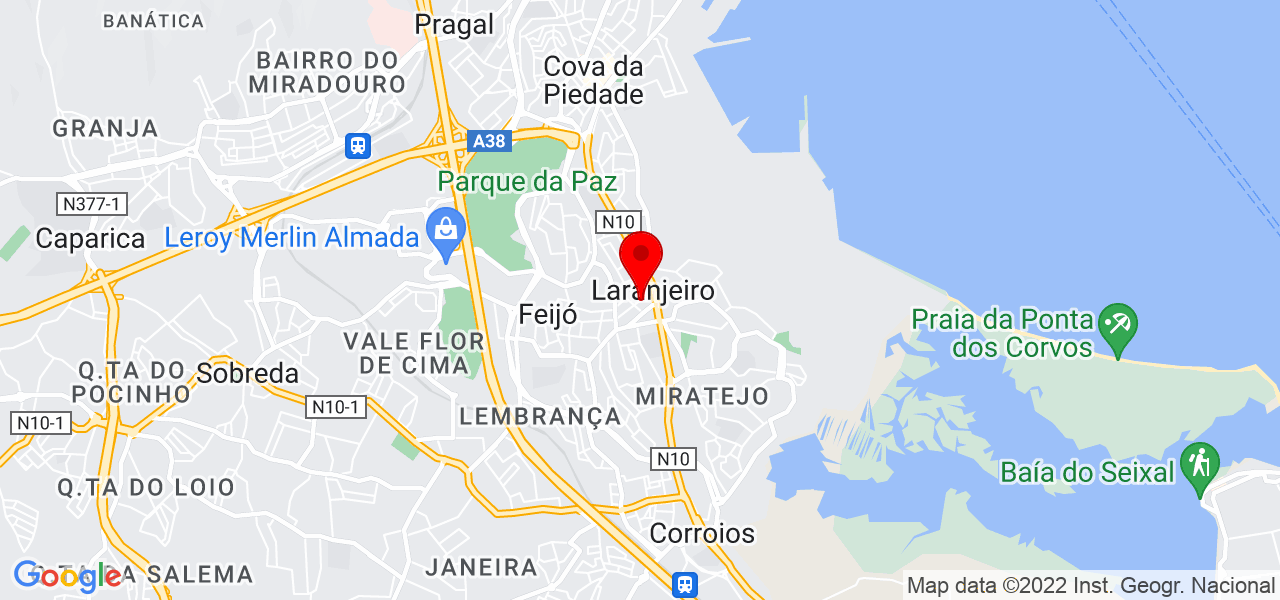 Maria de Sousa - Setúbal - Almada - Mapa