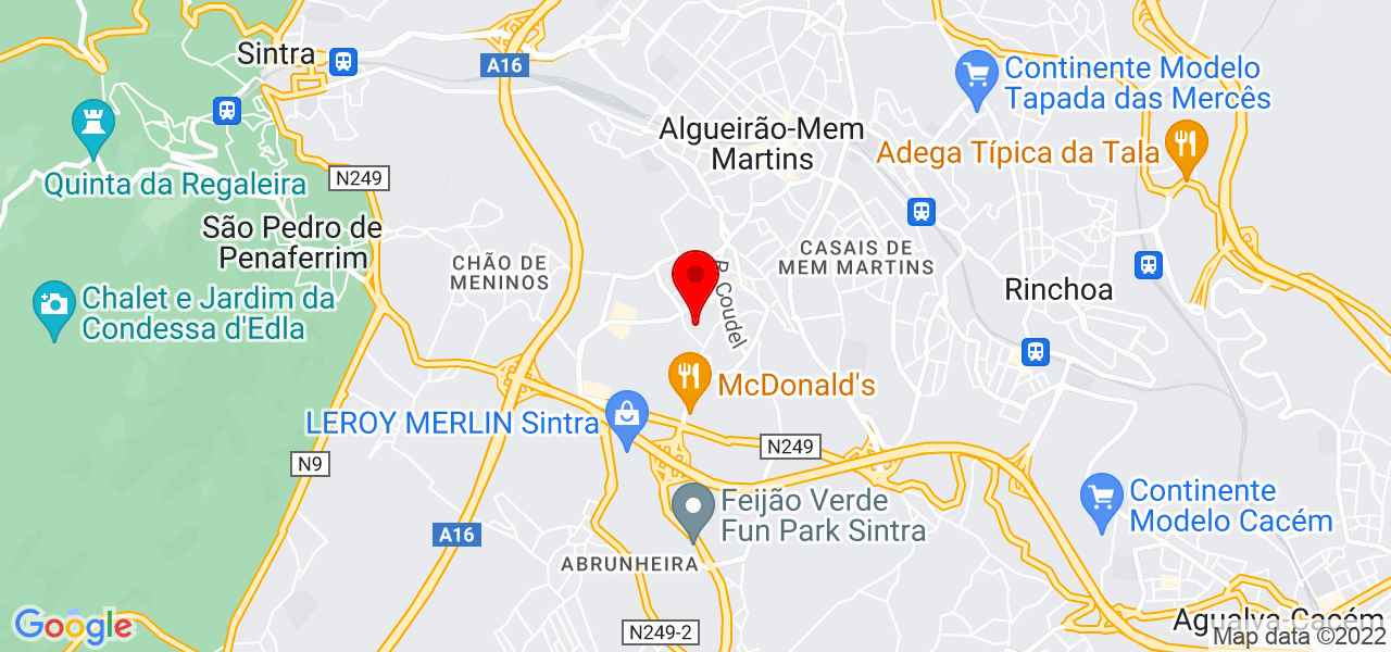 Jos&eacute; Alves Filho - Lisboa - Sintra - Mapa
