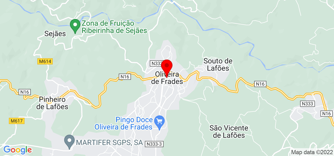 Ariane de Oliveira Reis - Viseu - Oliveira de Frades - Mapa