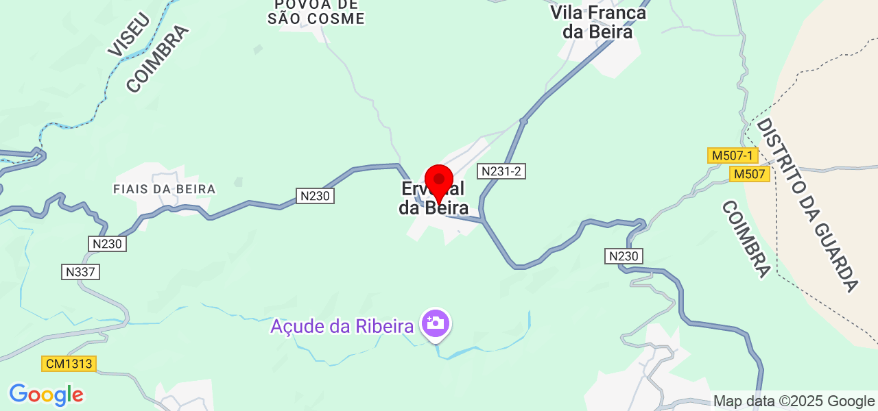 João Cid Brito - Coimbra - Oliveira do Hospital - Map