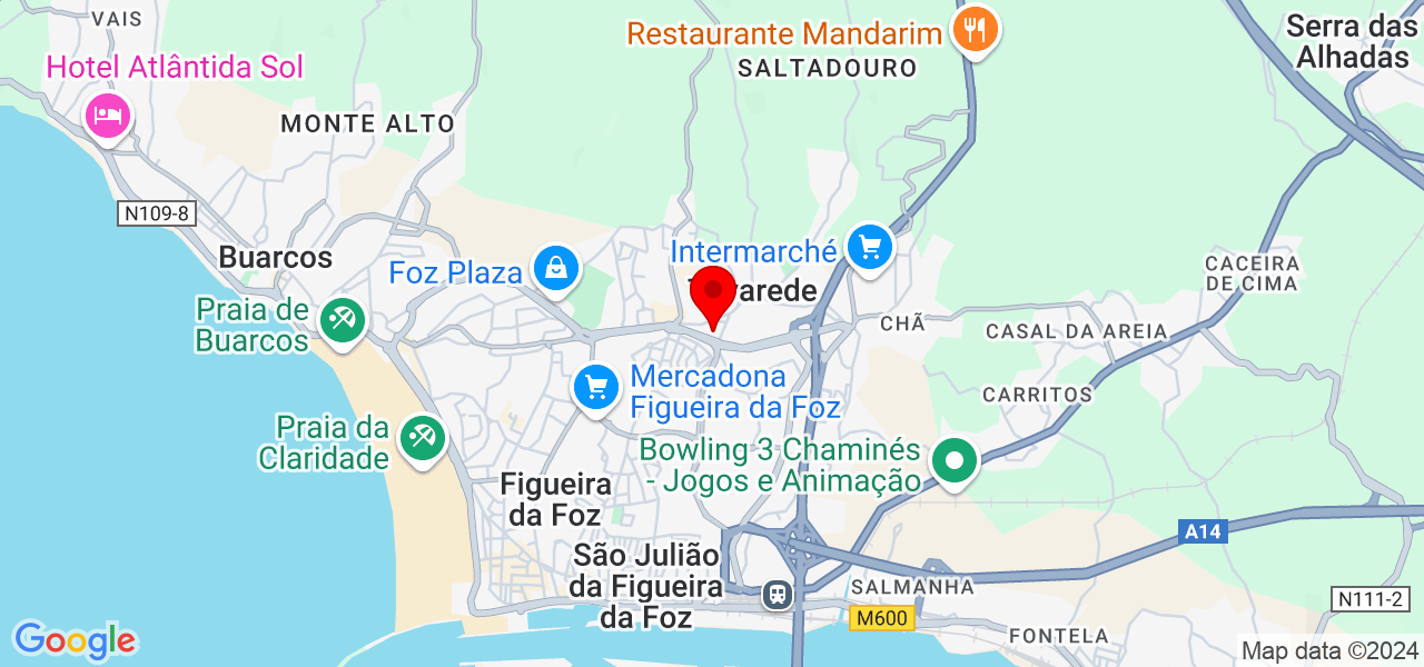João P. Cruz - Coimbra - Figueira da Foz - Map