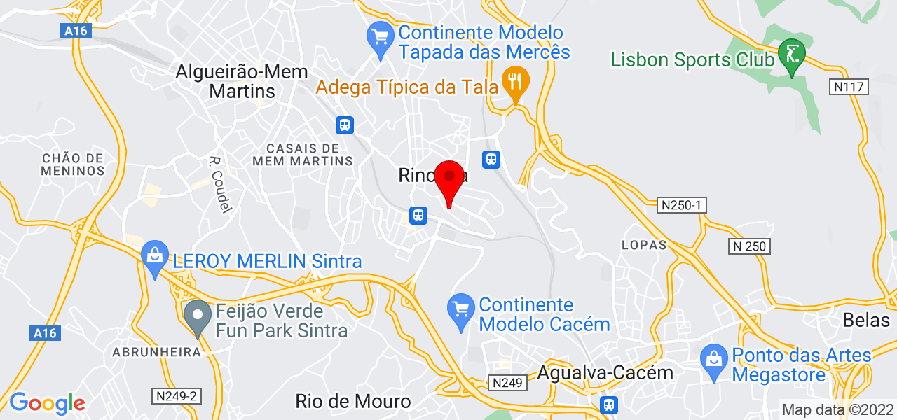 Valdeci de Souza Couto - Lisboa - Sintra - Mapa