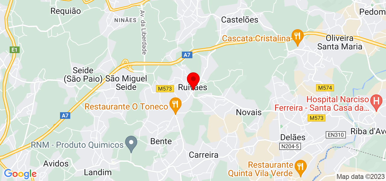 Velovinil - Braga - Vila Nova de Famalicão - Mapa