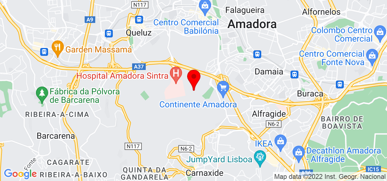 Fabiana Braga Seneguini - Lisboa - Amadora - Mapa